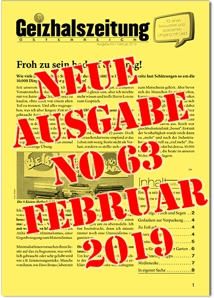 Deckblatt Geizhalszeitung 63 Februar 2019