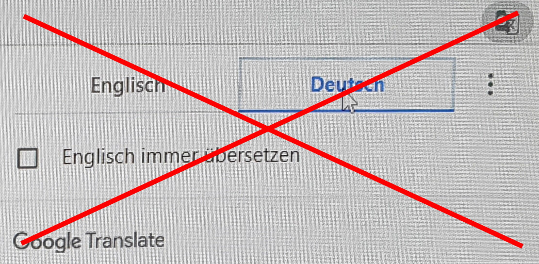 google chrome translate not german