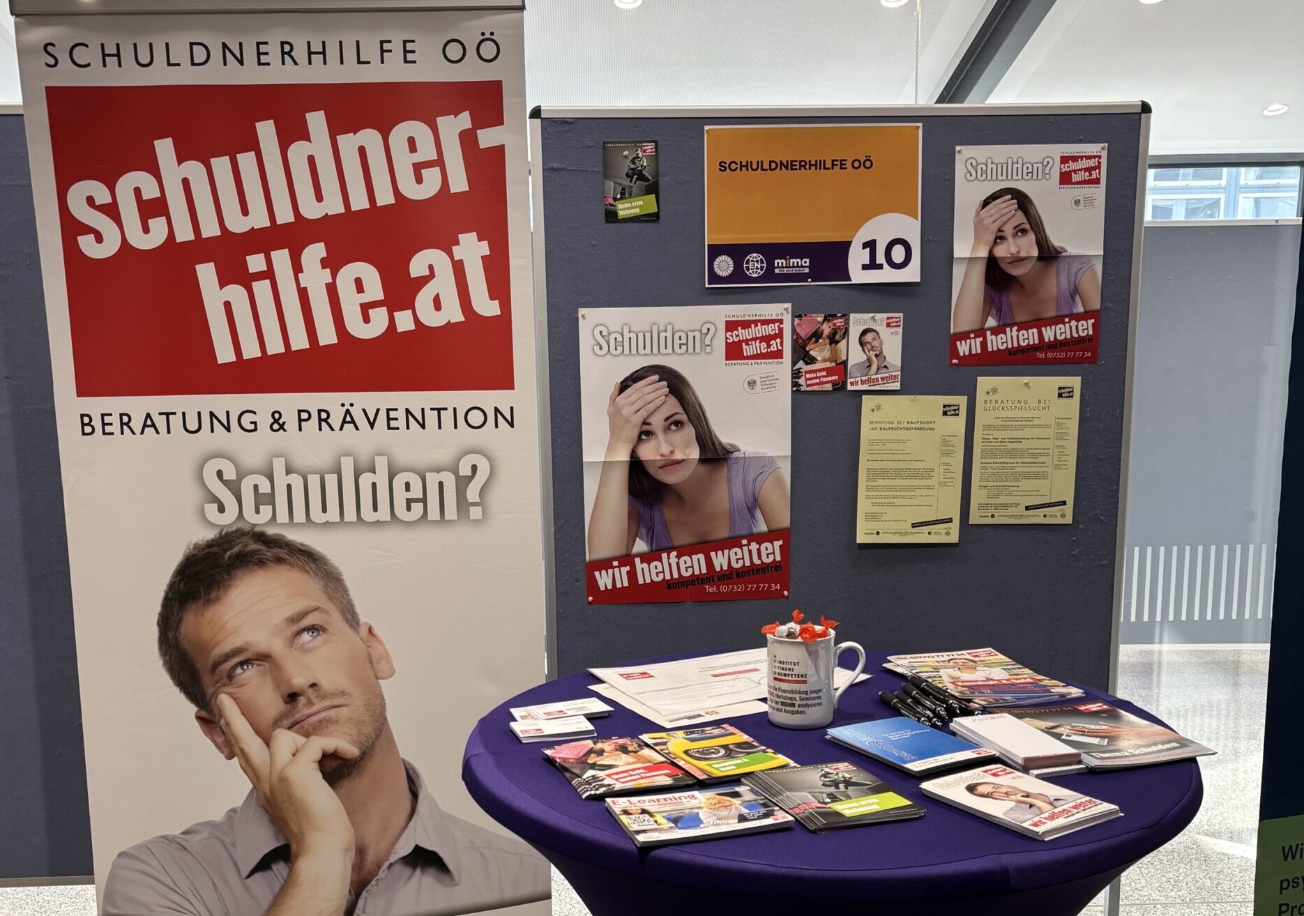 SCHULDNERHILFE OÖ bei der Messe für junges Engagement